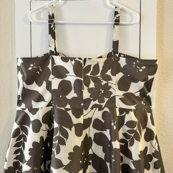 J. Crew Collection Sweetheart A-line Midi Dress in Leafy Floral Taffeta Size 22 - Picture 7 of 11